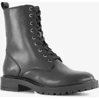 Harper leren dames veterboots zwart maat 36