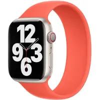 Apple Siliconen solobandje voor de Watch | 38/40/41/42 mm - Maat 7 - Nectarine