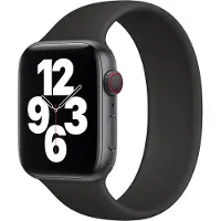 Apple Siliconen solobandje voor de Watch | 44/45/46/49 mm - Maat 7 - Zwart