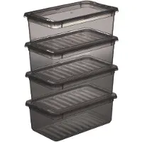 Keeeper Kunststof Opbergbox 5,6 l Met deksel Grijs 19,5 x 33 x 22 cm