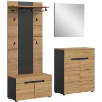 Furnilux Canu kledingkastcombinatie Artisan NB basaltgrijs NB - 37x175x190cm