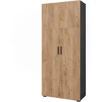 Vicco Ingo Universele kast – 80 x 183.8 cm Antraciet/gouden eik