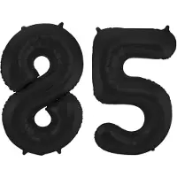 Folat Verjaardag Leeftijd folieballon - 85 jaar - zwart - 86 cm - cijferballon groot
