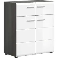 Furnilux Salsa schoenenkast wit hoogglans mdf tz rook nb