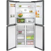 Bosch Serie 4 KMC85LEEA, Vrijstaand, Frans deur, Grijs, Glas, Naast elkaar, 547 l