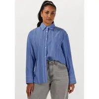 WITHBLACK Dames Blouses Wblnoa Ls Striped Shirt - Blauw - Maat M
