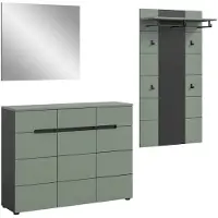 Furnilux Canu kledingkastcombinatie Smoke Green NB Basaltgrijs NB - 37x215x190cm