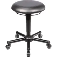 MeyChair Kruk met wielen Assistant Pro A19-TR-KL-XXL – H 465 – 595 mm -kunstleer - ontsmettingsbestendig - tot 200 kg - zwart