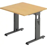 Hjh OFFICE PRO MEGA 8 G - 80 x 80 Tafelhoogte I In hoogte verstelbaar Beuken/Grafiet