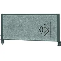 MAUL bureauverdeler MAULconnecto Uplight, LED verlichting, 1200 x 500 mm, antraciet