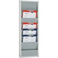 Eichner werkplaatsplanner, 1-strook, 6 rails, voor max. 6 A4-bestelvakken, B 315 x H 900 mm, kunststof, grijs