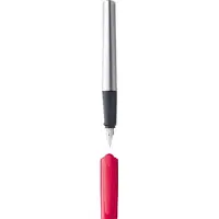 Lamy nexx crimson Vulpen - met antislip grip & gepolijste stalen penpunt in lijndikte A - driehoekig aluminium behuizing - inclusief Tintenpatroon T 10 blauw