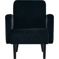 Meet by Paperflow Fauteuil LISBOA fluwelen hoes antraciet, onderstel zwart, B 710 x D 815 x H 830 mm