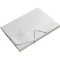 FolderSys Hoekmappen JUMBO, A4, B 240 x H 320 mm, 3 binnenflappen & elastische sluiting, polypropyleen, dikte 0,42 mm, wit, 10 st.
