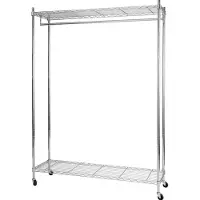 Alba Mobiele Kledingrek PMMOBI 30 x 890 x 1680 mm Chroom, metaal Zilver