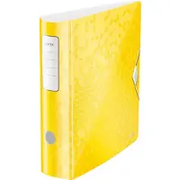 Leitz -Vijl Actief WOW, DIN A4, rugbreedte 82 mm, 5 stuks, geel
