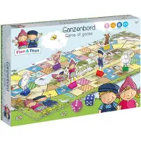 Bambolino toys Fien & Teun ganzenbord - educatief gezelschapsspel - boerderij thema - vanaf 4 jaar