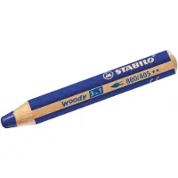 Stabilo Woody 3 in 1 - Multitalent Potlood - Ultramarijn - Doos Met 5 Stuks