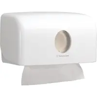 DryNites Kimberly-Clark Handdoekdispenser AQUARIUS, klein versie, uitname per vel, B 287 x D 142 x H 159 mm, wit