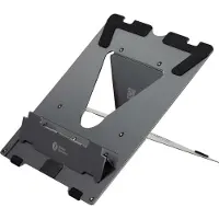 BakkerElkhuizen Laptopstandaard Bakker Elkhuizen Ergo-Q 160, voor laptops & tablets tot 17", ergonomisch, B 215 x D 266 x H 7,5 mm, aluminium, donkergrijs mat
