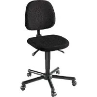 MeyChair XXL industriële draaistoel Workster Pro W19-11375, met wielen, in hoogte verstelbaar, tot 250 kg, stof, desinfectiebestendig, zwart