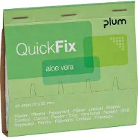 Plum Pleisterstrips QuickFix aluminium, navulpak voor dispensers, hydraterend, 6 x 45 st.