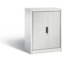 C+P Omnispace rolluikkast, 2 OH, afsluitbaar, B 800 x D 420 x H 1030 mm, staal/kunststof, lichtgrijs