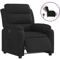 vidaXL Fauteuil verstelbaar elektrisch stof zwart
