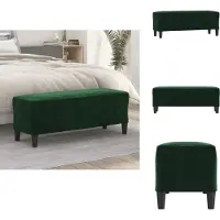 vidaXL Bankje 100x35x41 cm fluweel donkergroen