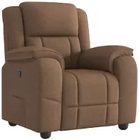 vidaXL Fauteuil verstelbaar stof bruin