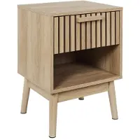 MISOU Klaus Nachtkastje - Met Lade - Wandkast - Hout - Bruin - Ladekastje - Slaapkamer - Dressoir - Hal - 40x35x55cm