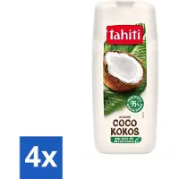 Tahiti 4 x - Douchegel - Biologische Kokos - 100% Vegan - 300 ml - Douchegel - Kokos - Biologisch - Hydratatie - Verzorging