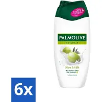 Palmolive 6 x Naturals - Olijf & Melk - Douchecrème - Natuurlijk & Verzachtend - 250 ml - Douchecrème - Olijf & Melk - Natuurlijke Ingrediënten - Vegan - Hydraterende