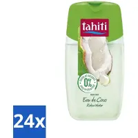 Tahiti 24 x - Douchegel - Kokos Water - 0% Kleurstof - 250 ml - Douchegel - Kokos - Hydraterend - Zachte Huid - Tropische Geur