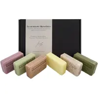 Savon De Marseille Soap bar cadeauset zeep Mimosa, Aloë vera, lait de coco, Monoi, Huile d'olive, Ambre boisee - zeepcadeau - giftset - brievenbuscadeau