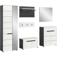 Furnilux Moderne garderobecombinatie in wit complete ingangsoplossing met