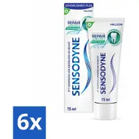 Sensodyne 6 x - Tandpasta - Repair & Protect - Extra Fresh - Gevoelige Tanden - 75 ml - Gevoelige Tanden - Tandpasta Gevoeligheid - Tanden Beschermen - Herstellende Tandpasta - NovaMin