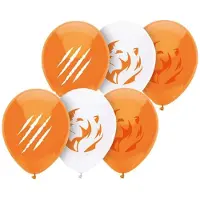 Haza oranje leeuw ballonnen - 32x stuks - 30 cm - Koningsdag - WK/EK - supporters - versiering