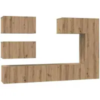 vidaXL TV Cabinet Set 6 st 30,5 x 30 x 90 cm Artisan Eiken