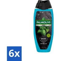 Palmolive Men - Sport 3-in-1 - Douchegel - Verfrissend & Verzorgend - 500 ml - Voordeelverpakking - 6 stuks