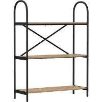 vidaXL Boekenplank 3-laags 80 x 30 x 109 cm Bewerkt hout Artisan Eiken