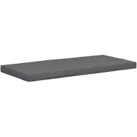 CLP zitkussen tuinbank - 8 cm dik - ritssluiting - weerbestendig - wasbaar - schuimvulling - 600D Oxford-stof - donkergrijs