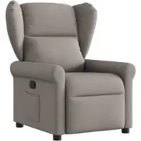vidaXL Fauteuil verstelbaar stof taupe