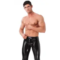 Rimba - Latex Heren Broek - Zwart XL