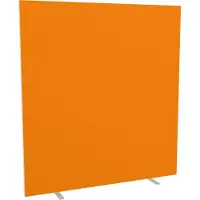 PaperFlow Scheidingswand - textielbekleding - B 1600 x D 390 x H 1740 mm - zwaar ontvlambaar conf. DIN 4102 (B1) - oranje