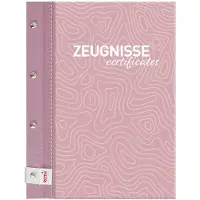 Roth Roze certificaatmap met oogjesriem 'Dusty Rose'