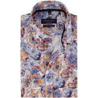 Casa Moda korte mouw overhemd geprint multicolor wijde fit