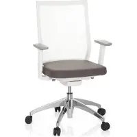 Hjh OFFICE ASPEN WHITE - Professionele bureaustoel Grijs / Wit
