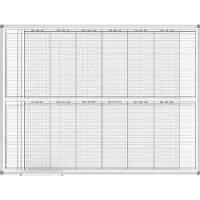 MAUL MaulOffice jaar-/personeelsplanner, overzicht van 12 maanden, 120 x 90 cm