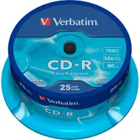 Verbatim CD-R 52x 700 MB 25 Stuks